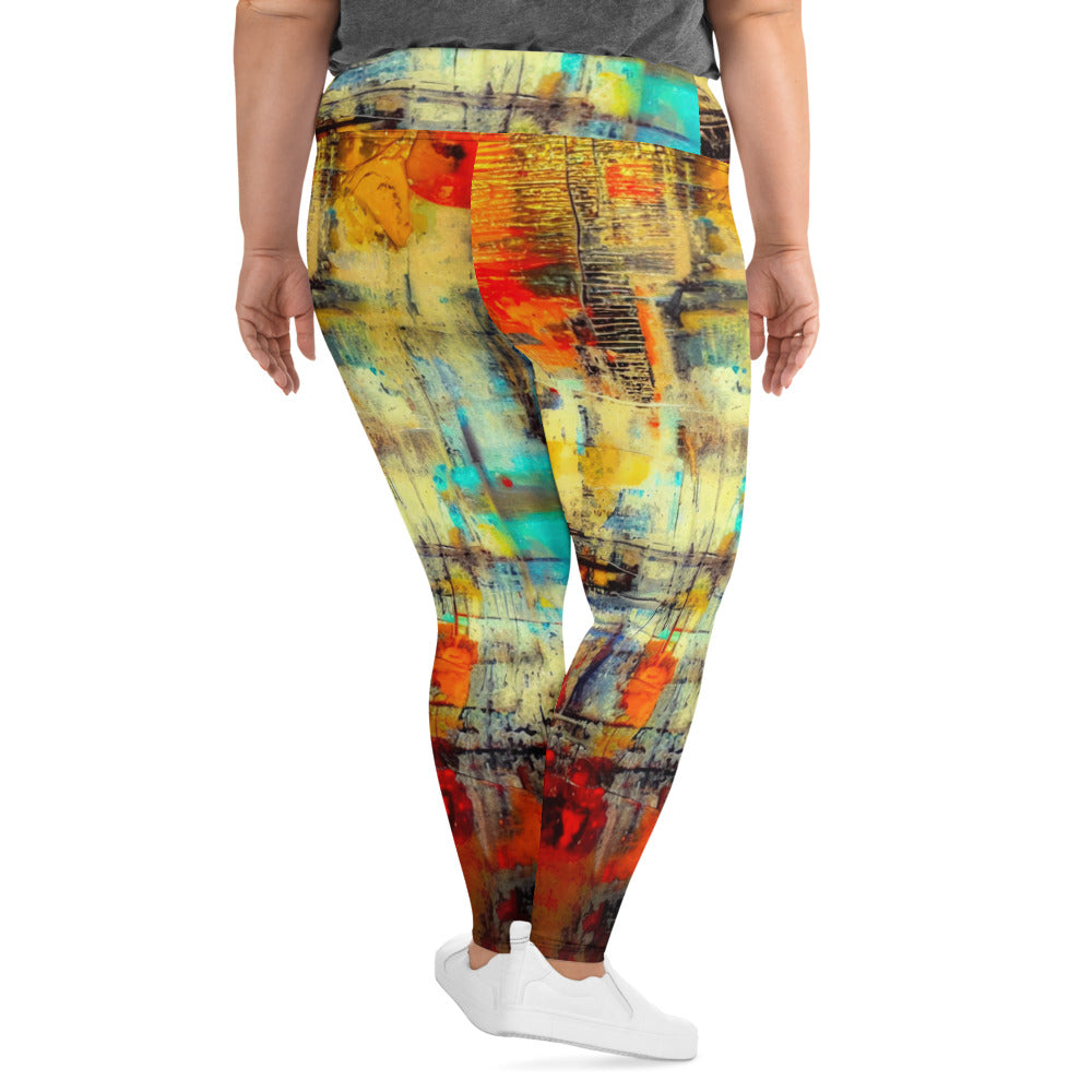 DMV 0279 Avant Garde All-Over Print Plus Size Leggings