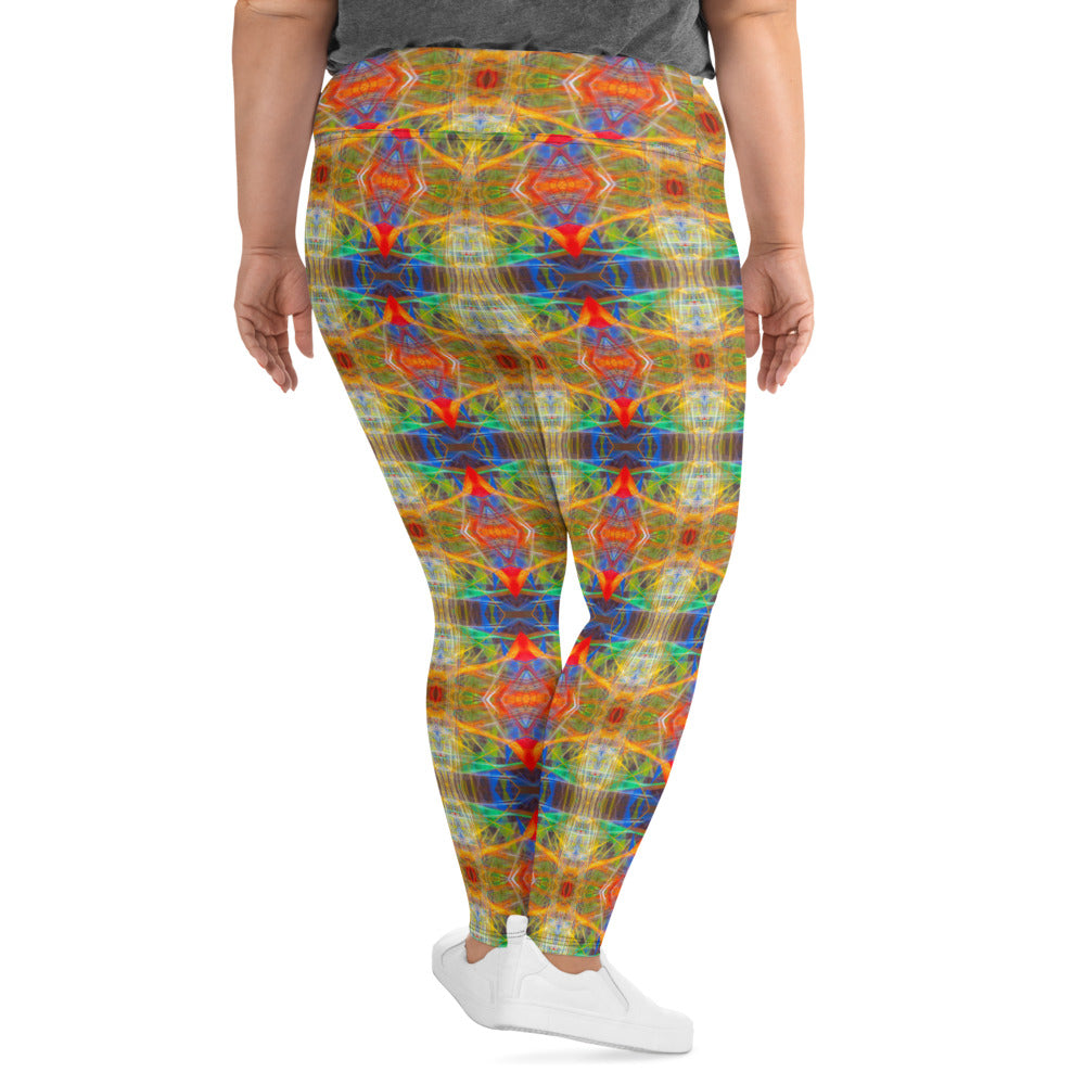 DMV 0191 Avant Garde Artsy All-Over Print Plus Size Leggings