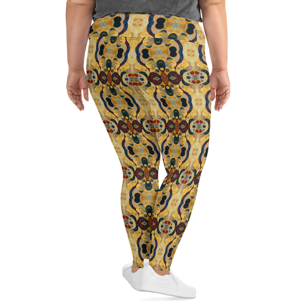 DMV 0407 Chic Boho All-Over Print Plus Size Leggings