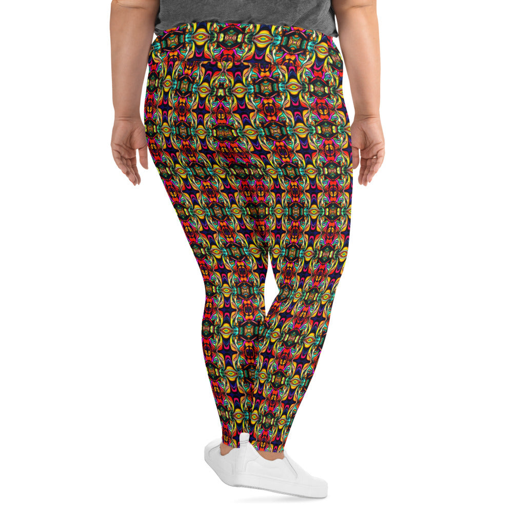 DMV 0166 Psy Artsy All-Over Print Plus Size Leggings