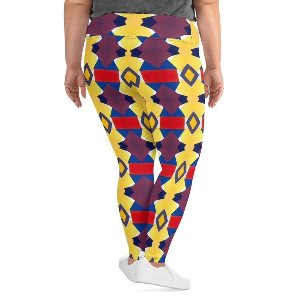 DMV 0418 Classic Boho All-Over Print Plus Size Leggings