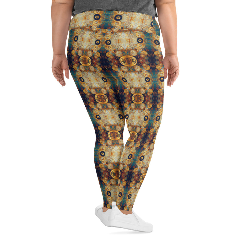 DMV 0183 Chic Boho All-Over Print Plus Size Leggings