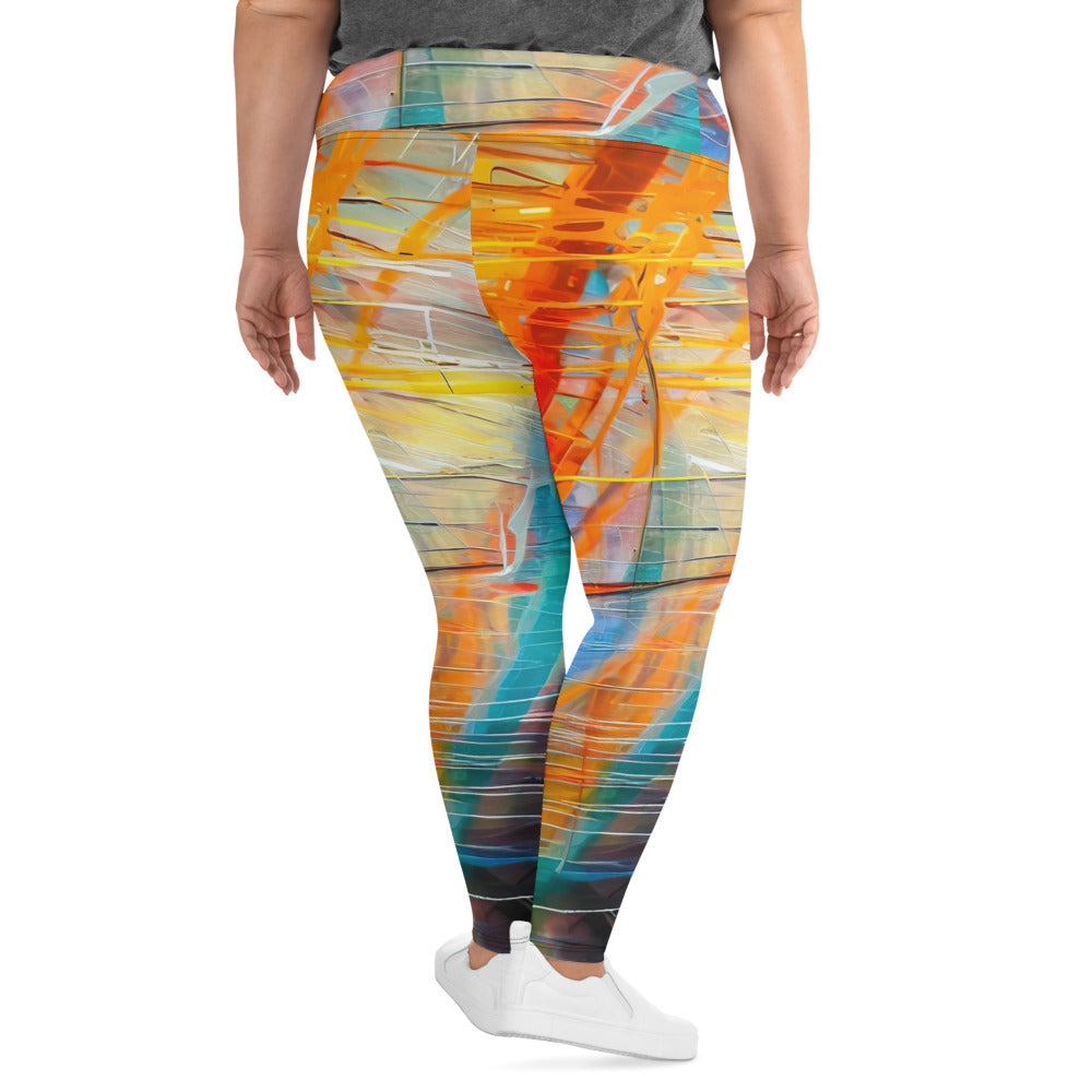 DMV 1346 Avant Garde All-Over Print Plus Size Leggings