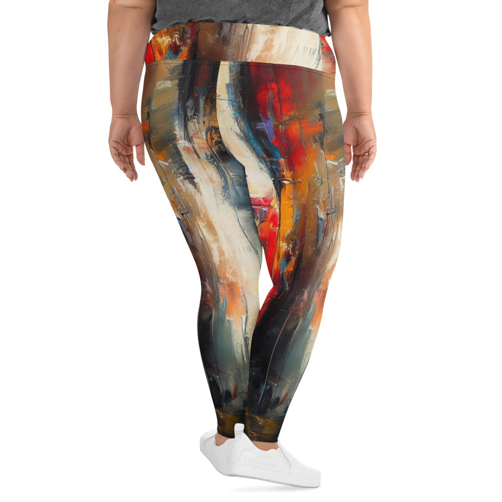 DMV 1180 Avant Garde All-Over Print Plus Size Leggings