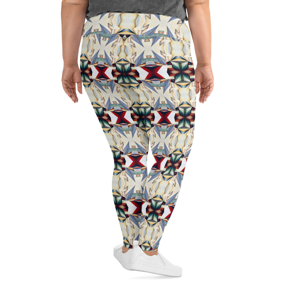 DMV 0464 Geo Boho All-Over Print Plus Size Leggings