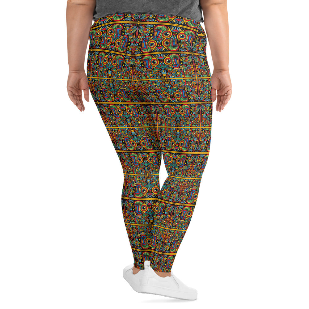 DMV 0631 Psy Artsy All-Over Print Plus Size Leggings