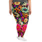 DMV 0329 Floral All-Over Print Plus Size Leggings