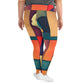 DMV 1406 Abstract Art All-Over Print Plus Size Leggings