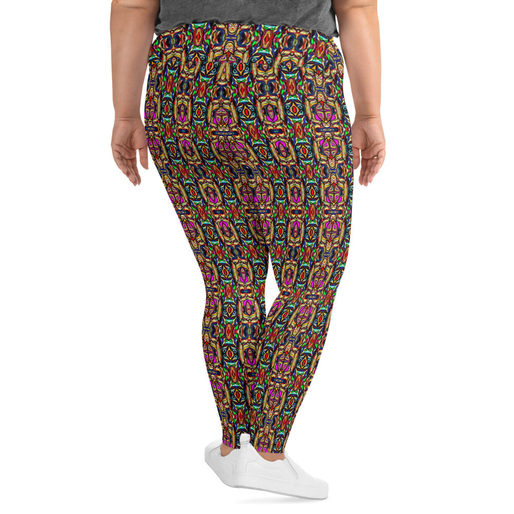 DMV 1597 Psy Artsy All-Over Print Plus Size Leggings