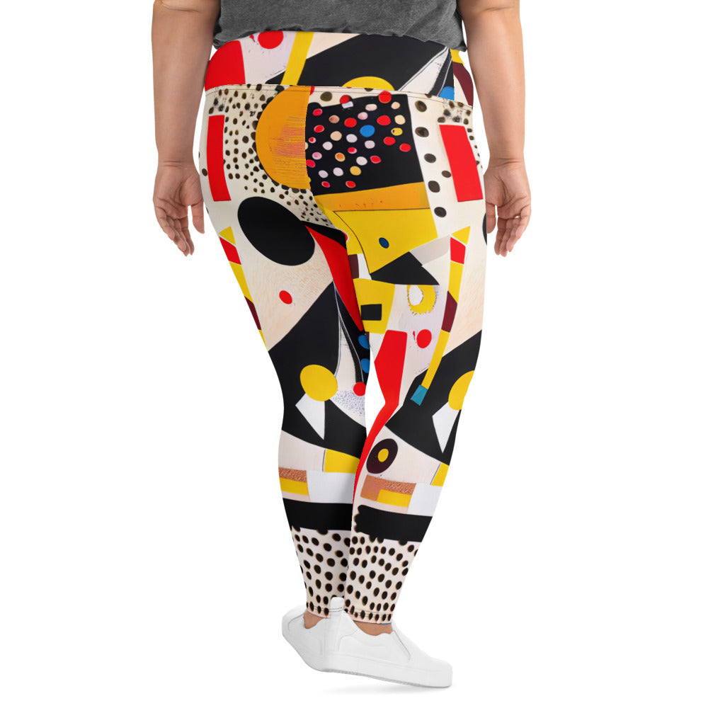 DMV 0576 Retro Art All-Over Print Plus Size Leggings