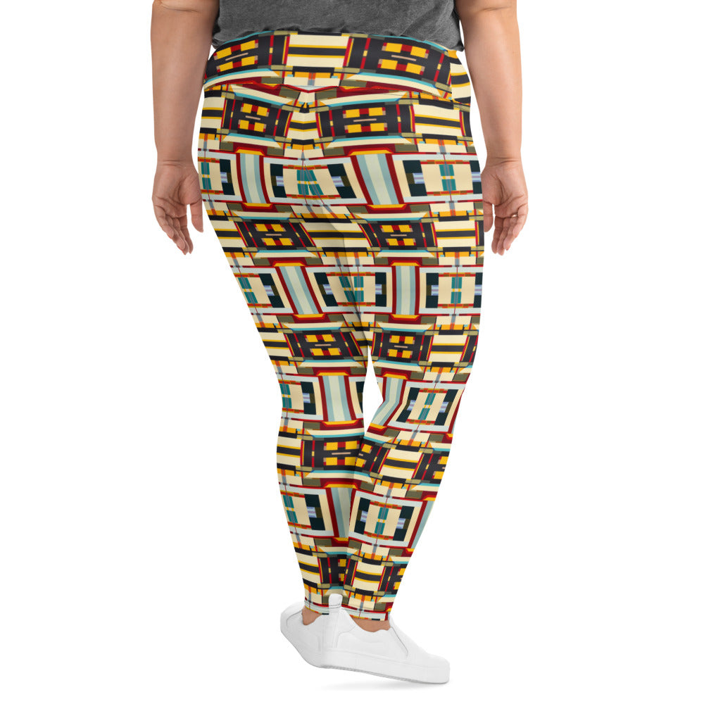 DMV 1139 Geo Boho All-Over Print Plus Size Leggings