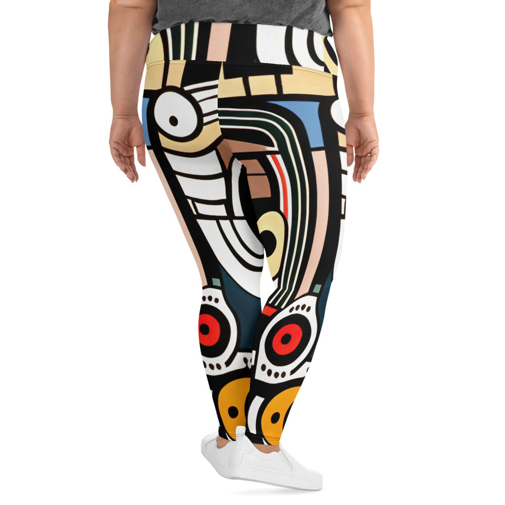 DMV 0460 Boho All-Over Print Plus Size Leggings