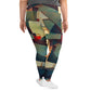 DMV 1671 Abstract Art All-Over Print Plus Size Leggings