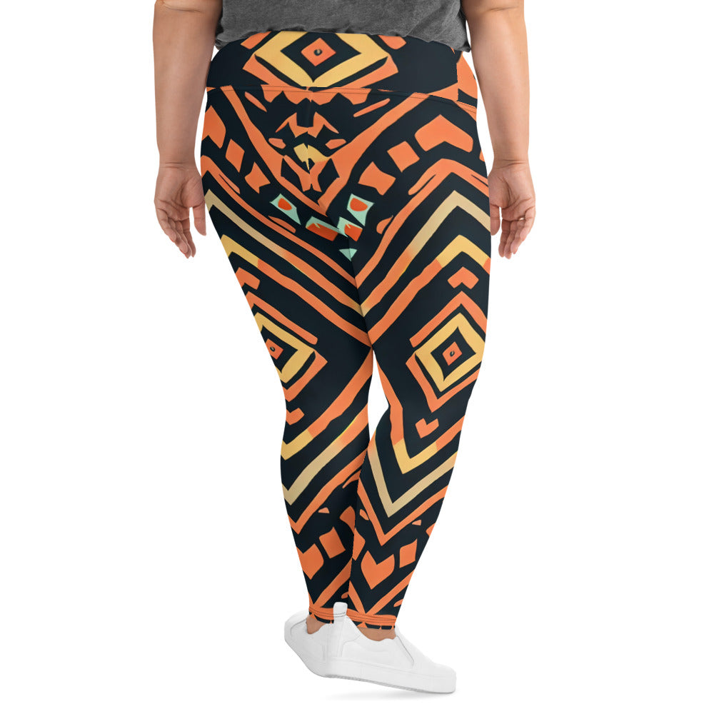 DMV 1279 Boho All-Over Print Plus Size Leggings