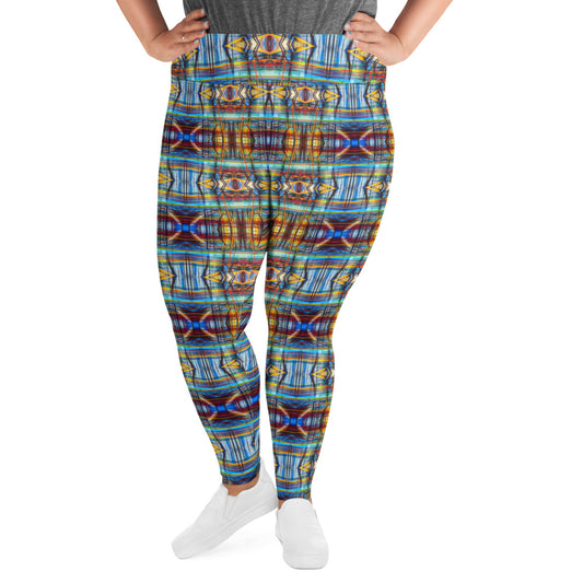 DMV 0228 Avant Garde Artsy All-Over Print Plus Size Leggings