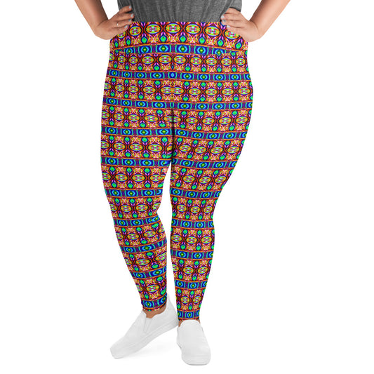 DMV 0245 Psy Artsy All-Over Print Plus Size Leggings