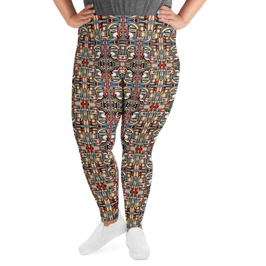 DMV 0283 Chic Boho All-Over Print Plus Size Leggings