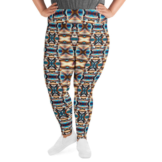 DMV 0275 Conceptual Artsy All-Over Print Plus Size Leggings