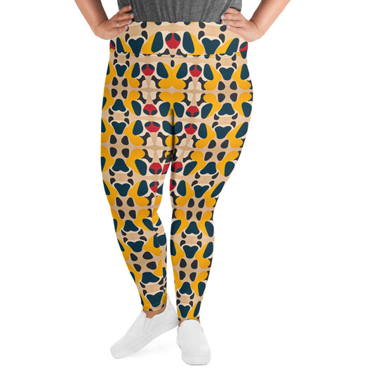 DMV 0236 Vintage Artsy All-Over Print Plus Size Leggings