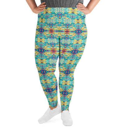 DMV 0231 Chic Boho All-Over Print Plus Size Leggings