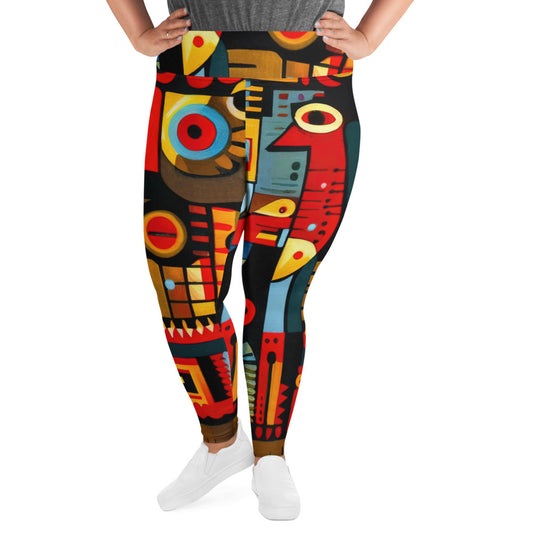 DMV 0233 Psy Art All-Over Print Plus Size Leggings