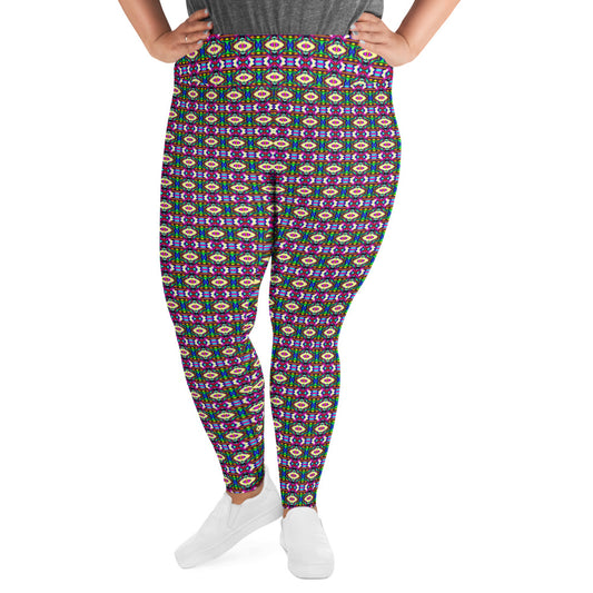 DMV 0034 Psy Artsy All-Over Print Plus Size Leggings