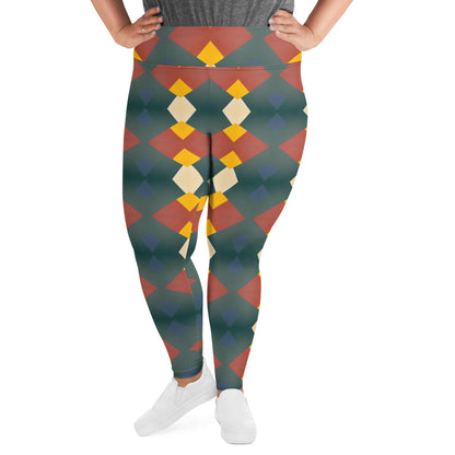 DMV 0057 Classic Boho All-Over Print Plus Size Leggings