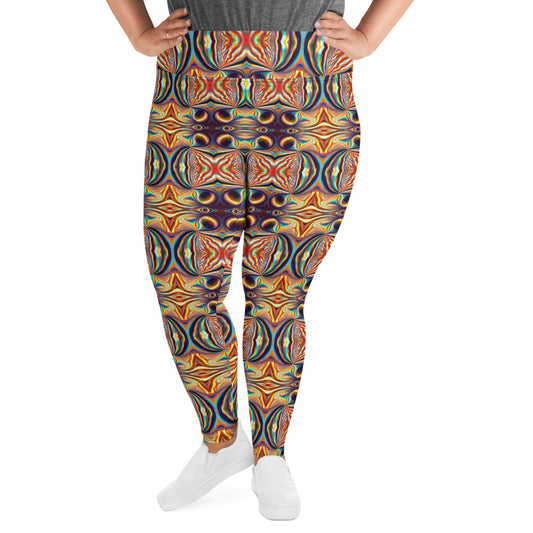 DMV 0027 Psy Artsy All-Over Print Plus Size Leggings