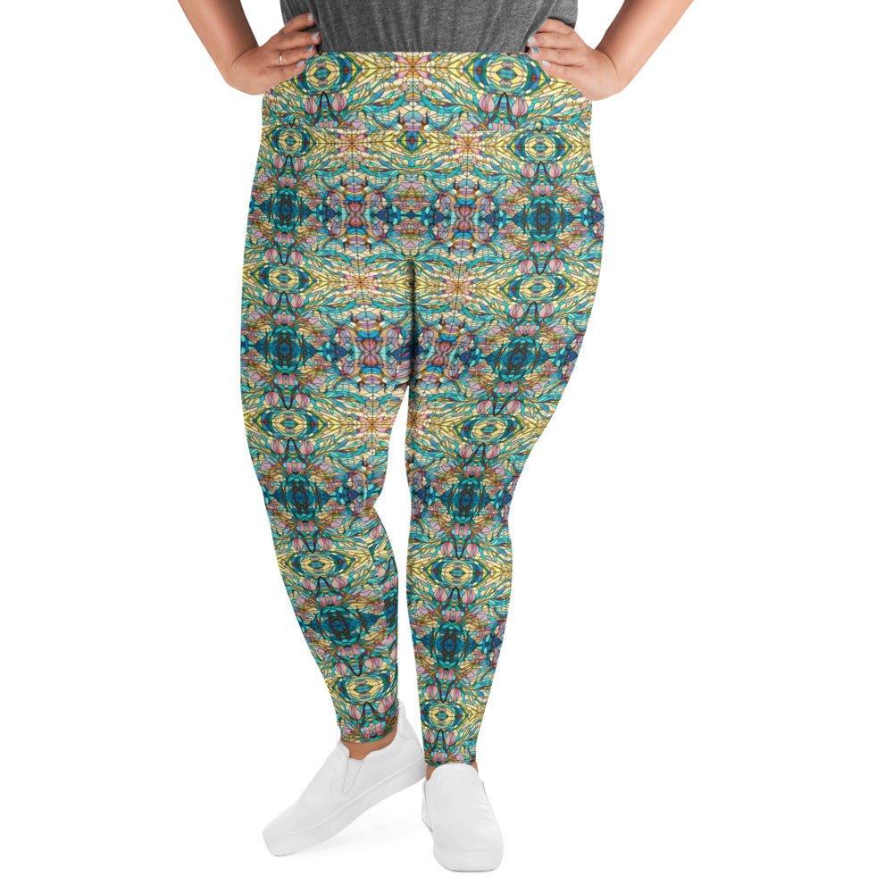 DMV 0049 Chic Boho All-Over Print Plus Size Leggings