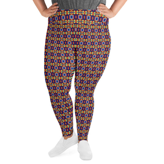 DMV 0041 Chic Boho All-Over Print Plus Size Leggings