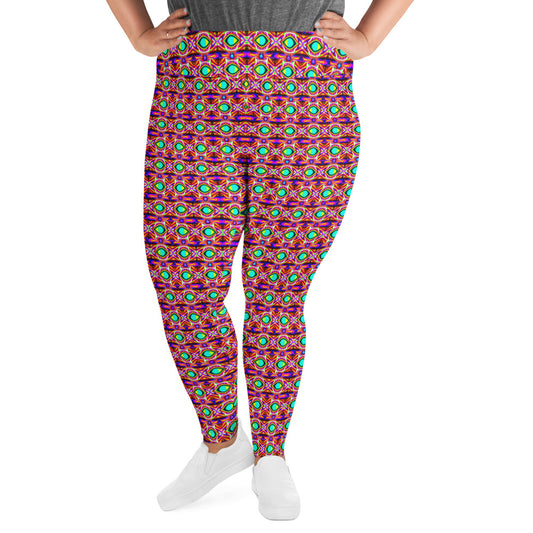 DMV 0046 Psy Artsy All-Over Print Plus Size Leggings