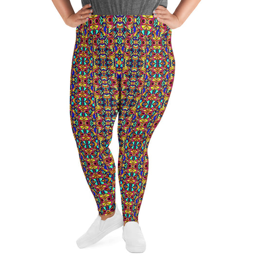 DMV 0045 Psy Artsy All-Over Print Plus Size Leggings