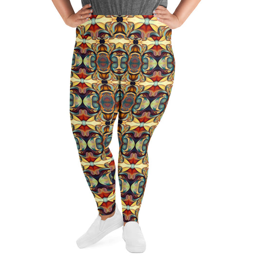 DMV 0070 Chic Boho All-Over Print Plus Size Leggings