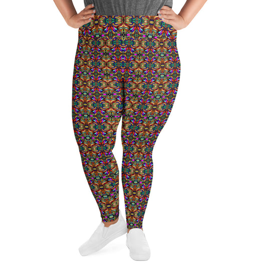 DMV 0056 Psy Artsy All-Over Print Plus Size Leggings