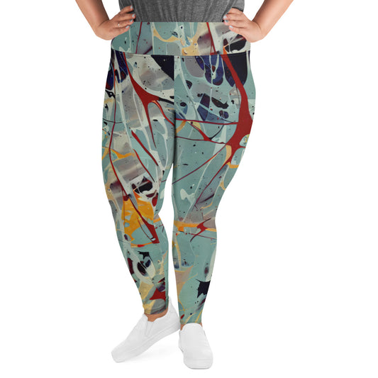 DMV 0054 Avant Garde All-Over Print Plus Size Leggings