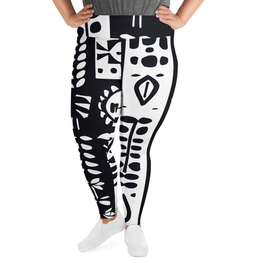 DMV 0009 Boho All-Over Print Plus Size Leggings