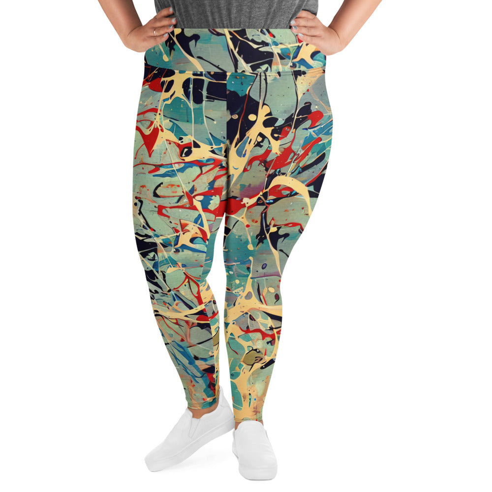 DMV 0012 Avant Garde All-Over Print Plus Size Leggings