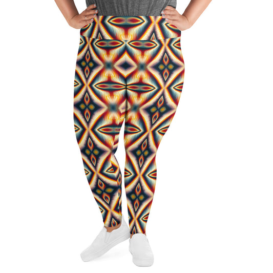 DMV 0075 Psy Artsy All-Over Print Plus Size Leggings