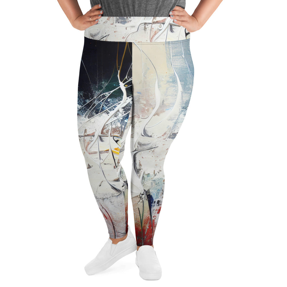 DMV 0240 Avant Garde All-Over Print Plus Size Leggings