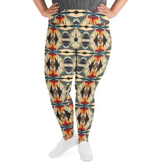 DMV 0059 Conceptual Artsy All-Over Print Plus Size Leggings