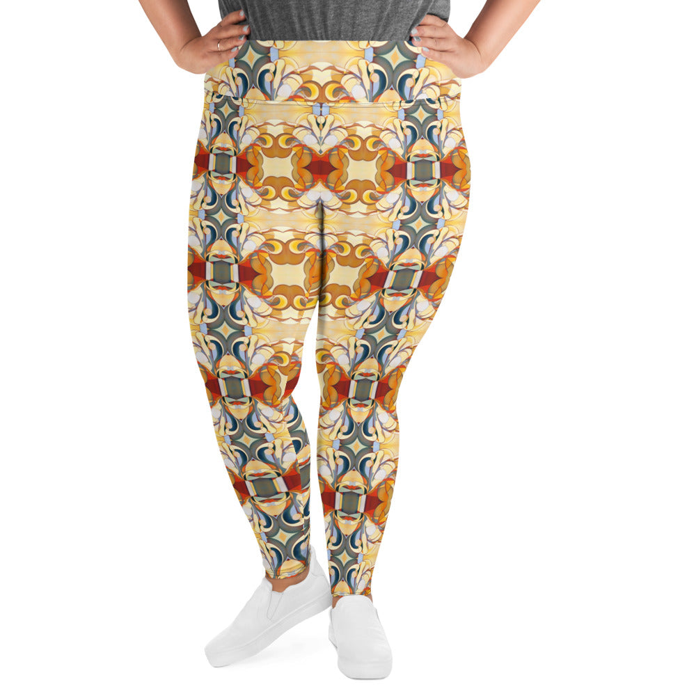 DMV 0089 Chic Boho All-Over Print Plus Size Leggings