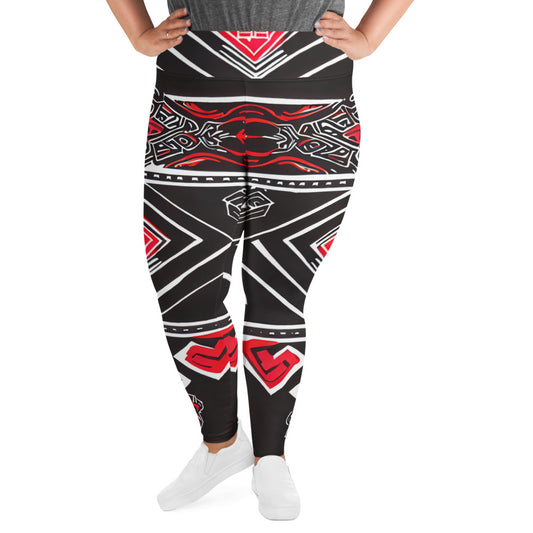 DMV 0090 Boho All-Over Print Plus Size Leggings