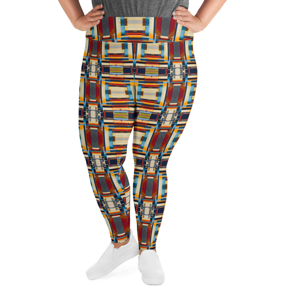 DMV 0244 Geo Boho All-Over Print Plus Size Leggings