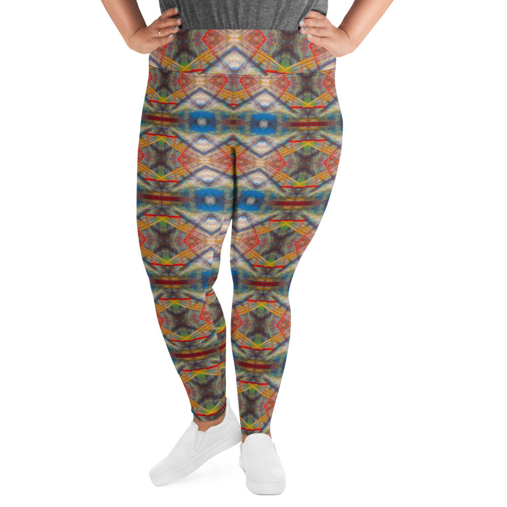 DMV 0159 Avant Garde Artsy All-Over Print Plus Size Leggings