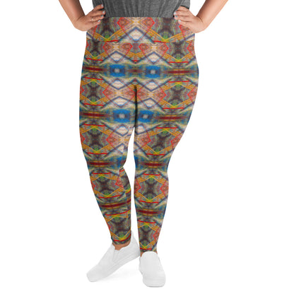 DMV 0159 Avant Garde Artsy All-Over Print Plus Size Leggings