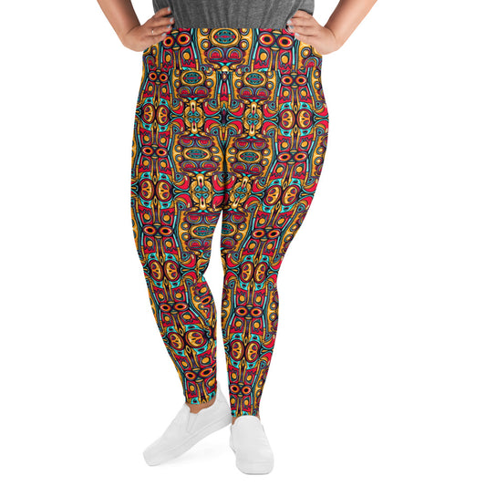 DMV 0249 Psy Artsy All-Over Print Plus Size Leggings