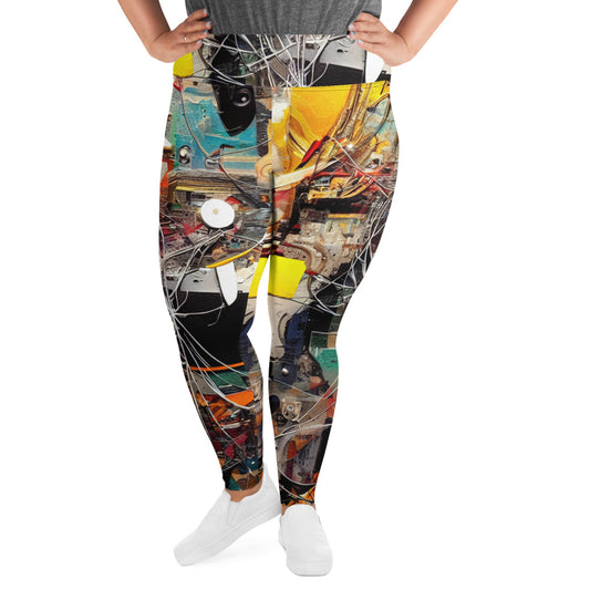 DMV 0271 Avant Garde All-Over Print Plus Size Leggings