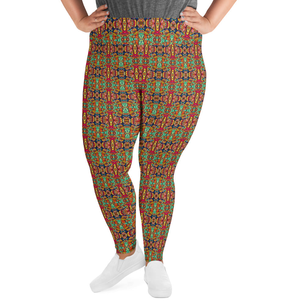 DMV 0112 Psy Artsy All-Over Print Plus Size Leggings