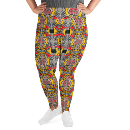 DMV 0225 Chic Boho All-Over Print Plus Size Leggings