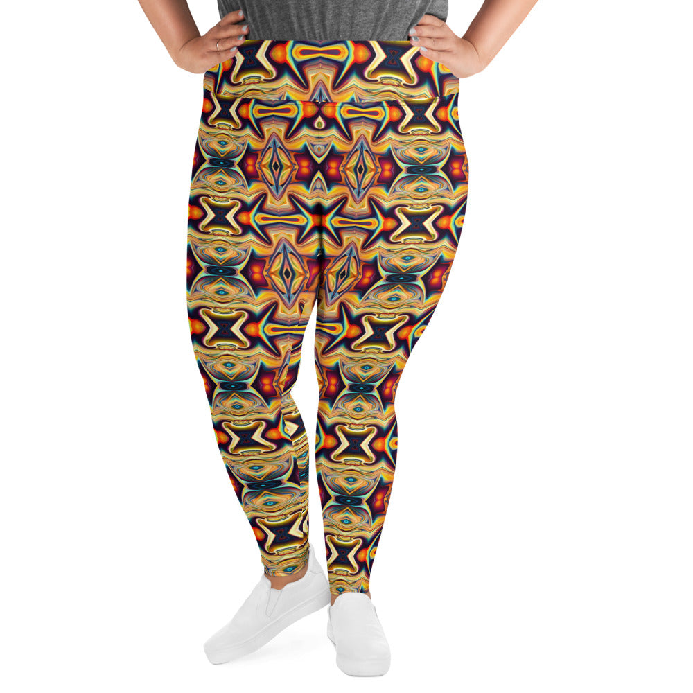 DMV 0211 Psy Artsy All-Over Print Plus Size Leggings